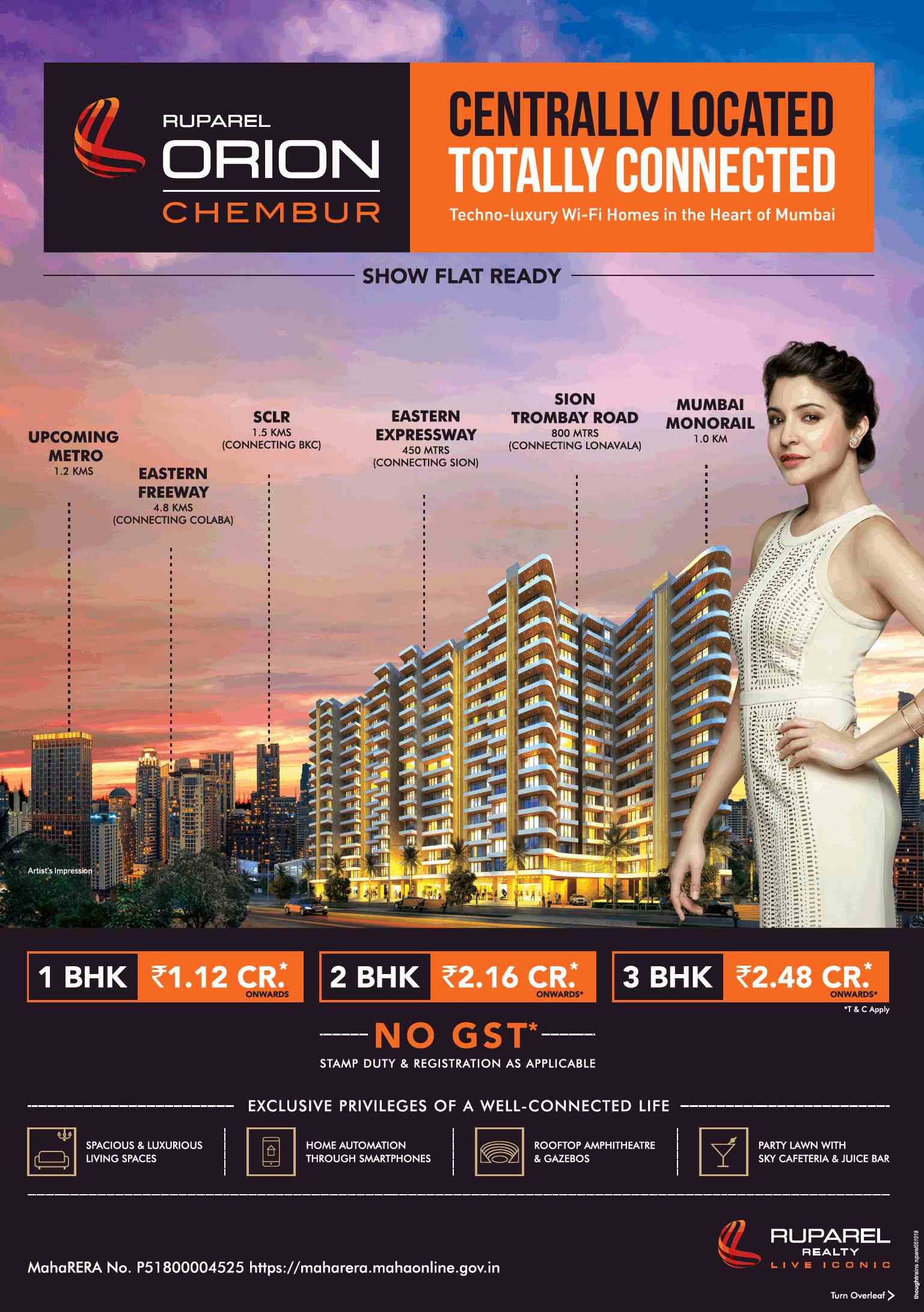 Show flat ready for visit at Ruparel Orion in Chembur, Mumbai